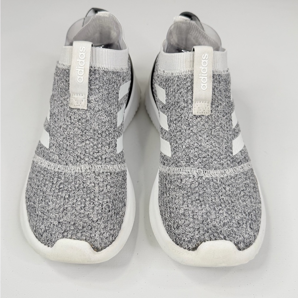 ADIDAS Women's Cloud Foam Pure Slip On Knit Sneakers Gray/White-7.5 - Picture 4 of 8